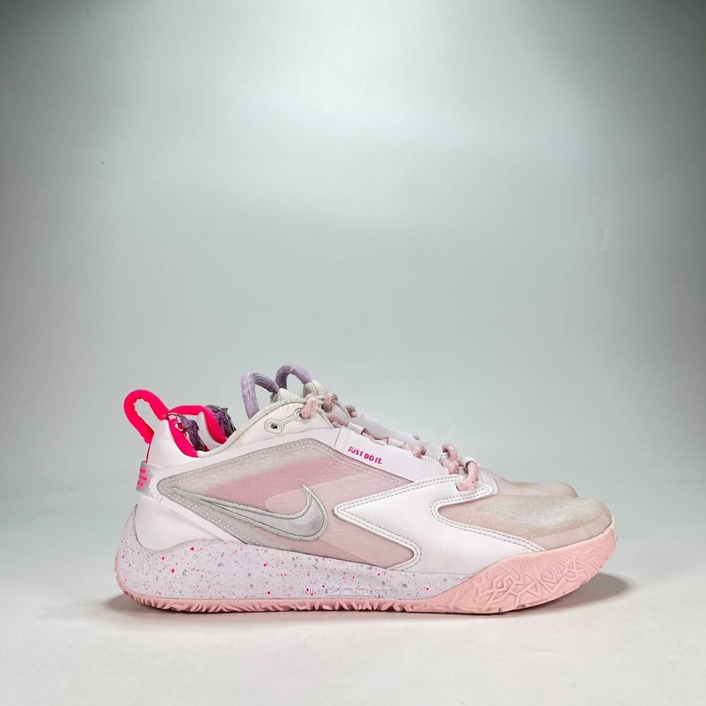 Nike Air Zoom Hyperace 3 SE Pink White Volleyball Shoes HF3239-100 Womens Sz 7.5